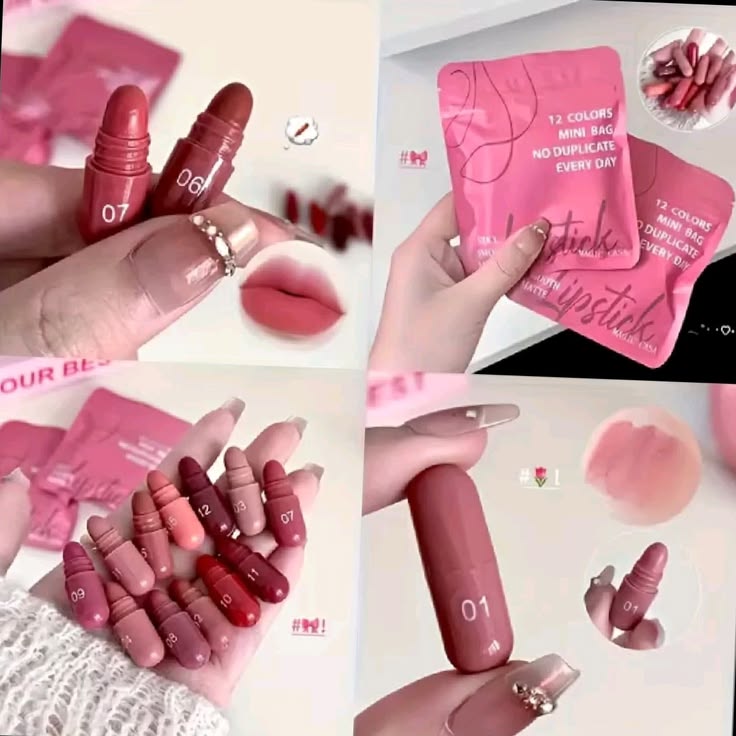12pcs Cute Mini Matte Lipstick Set