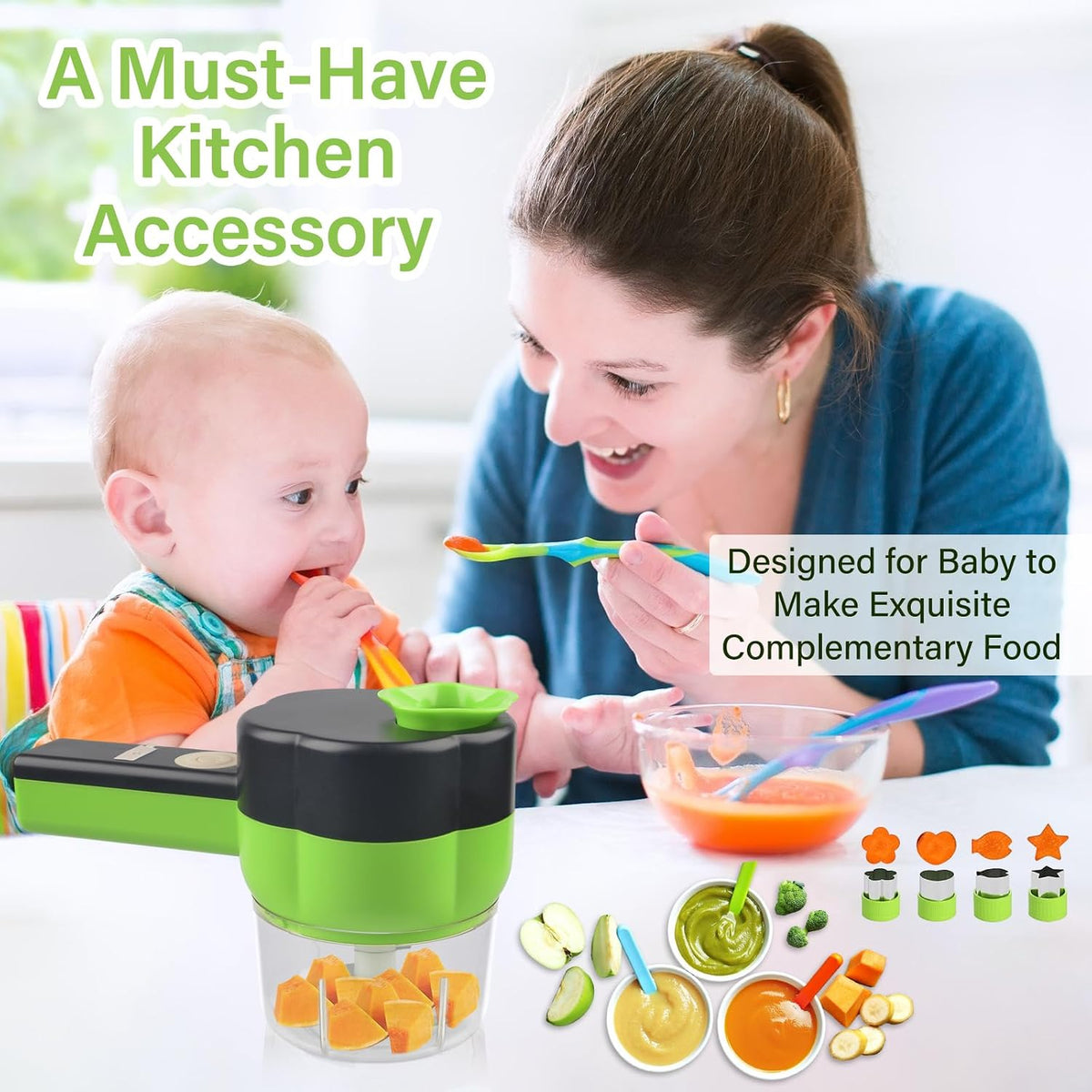 Electric Vegetable Slicer Set Vegetable Cutter 4 in 1