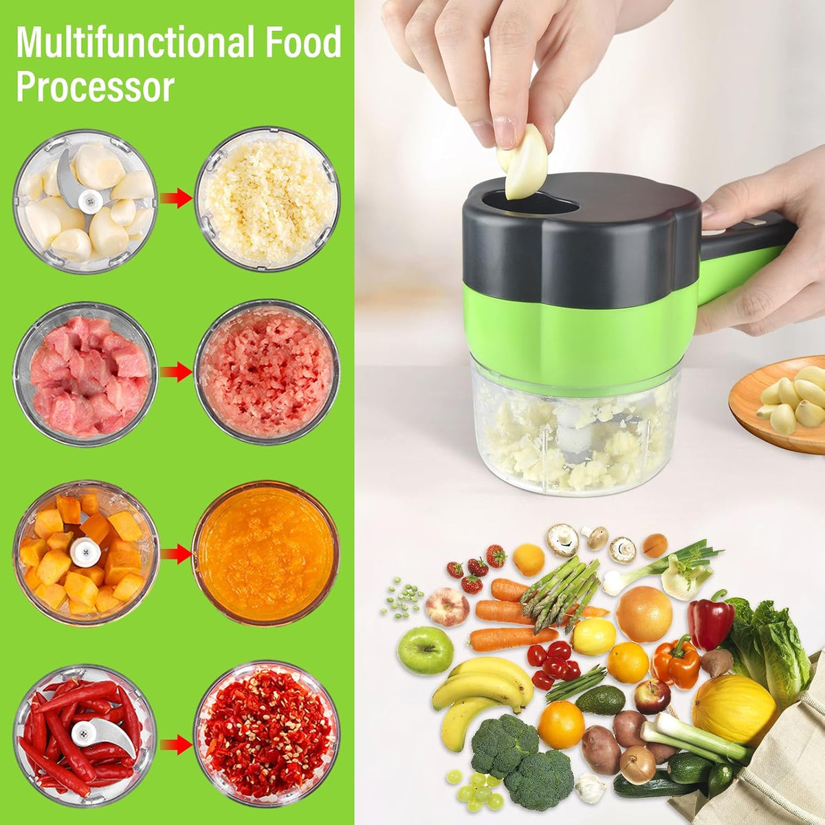Electric Vegetable Slicer Set Vegetable Cutter 4 in 1