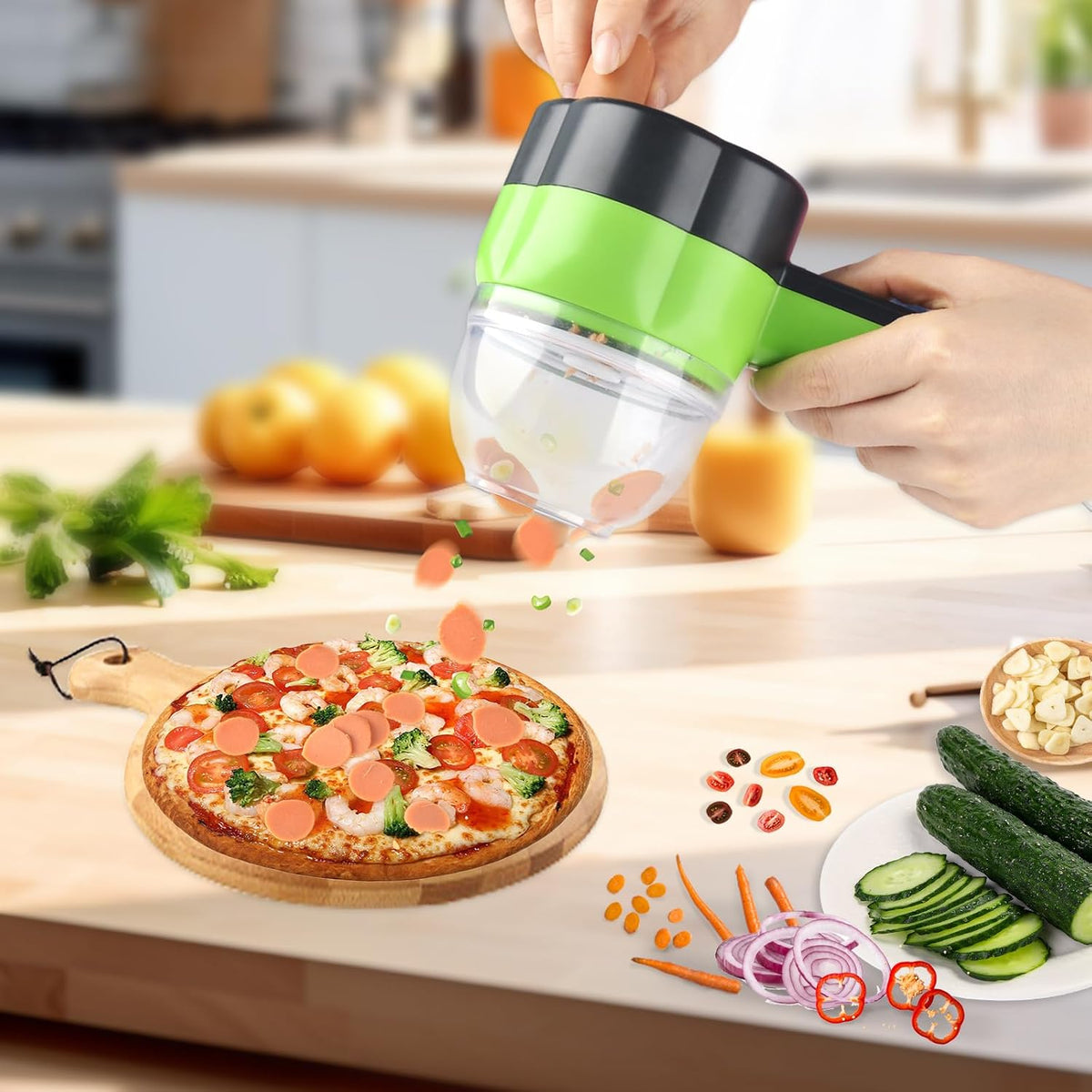 Electric Vegetable Slicer Set Vegetable Cutter 4 in 1