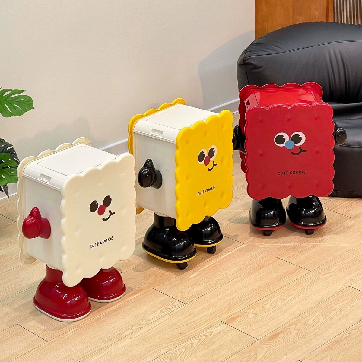 Cute Cookie Character Trash Bin