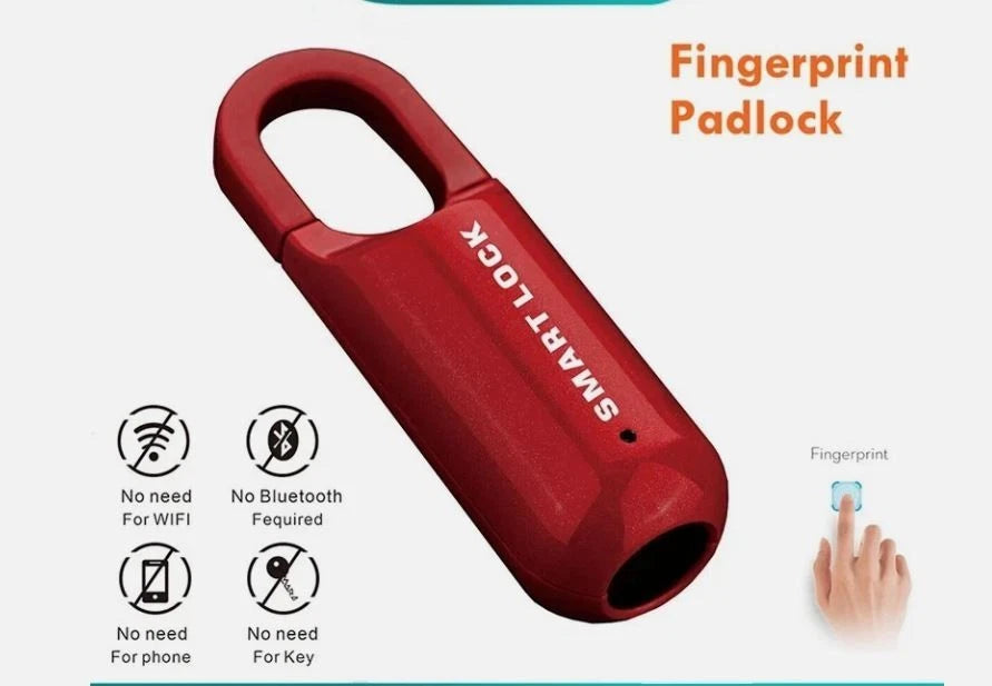 Fingerprint Padlock, USB Rechargeable