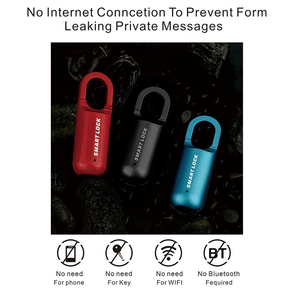Fingerprint Padlock, USB Rechargeable